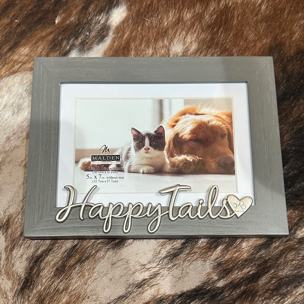 Malden Gray 'Happy Tails' Pet Frame